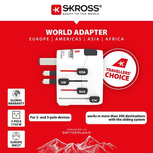 Skross PA34 - Univerzalni putni adapter 6,3A Slike
