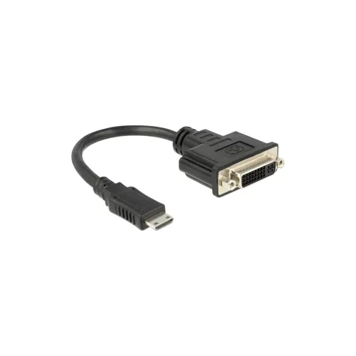 Delock HDMI / DVI adapter [1x HDMI utikač C Mini => 1x DVI-ženski utikač 24+5-polni] crna