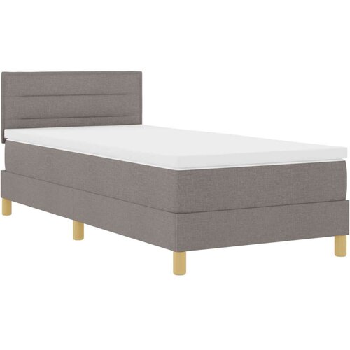  Krevet s box madracem Taupe 90x200 cm Tkanina Slike