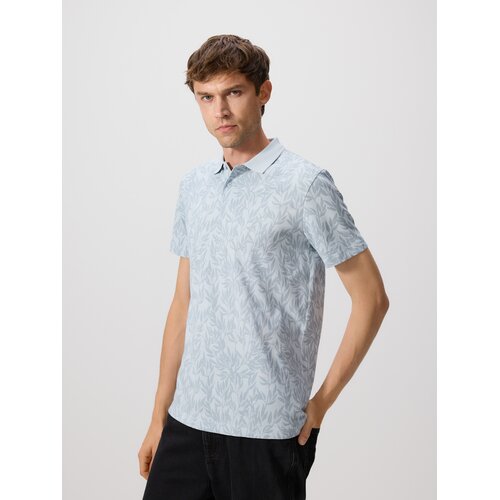Reserved Regular polo-majica s uzorkom - bljedoplavo Cijene