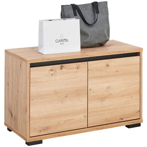 CARRYHOME garderobna klop antracit, hrast artisan Cene