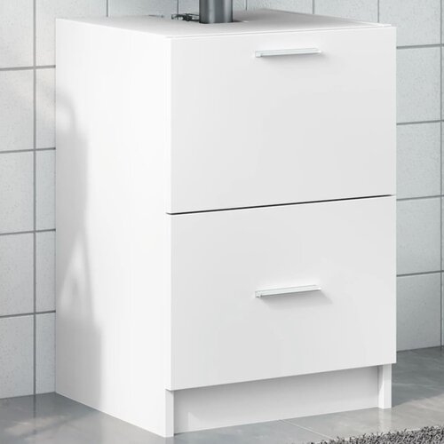  The Living Store Omarica za umivalnik bela 40x37x59 cm inženirski les - Omarica Za Umivalnik, (21486488) Cene