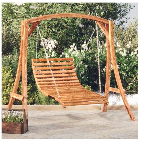 Gugalna postelja trukrivljen les s tikovino 143x120x65 cm Cene