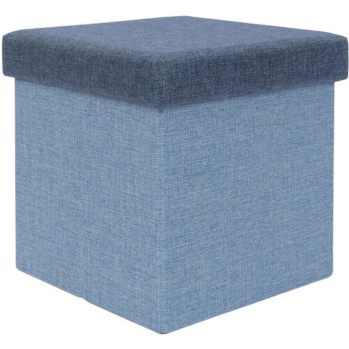 Mhome Zložljiv tabure s pokrovom 33x33xh33cm / moder / poliester, mdf, (5000199751) Slike
