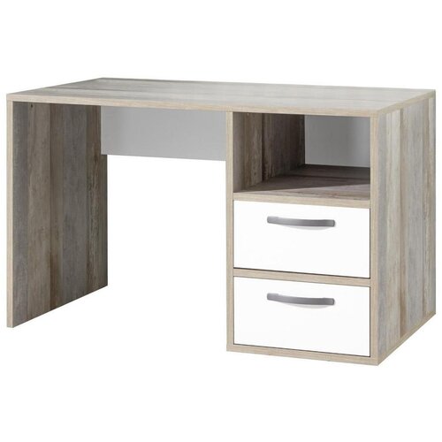 CARRYHOME mladinska pisalna miza leseni material naravne barve, bela Slike