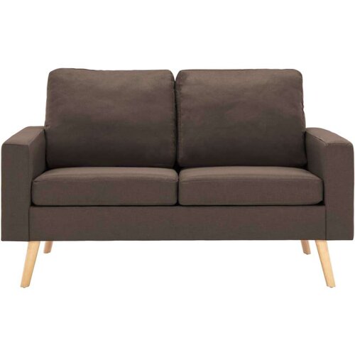  2-dijelni set sofa od tkanine smeđi Slike
