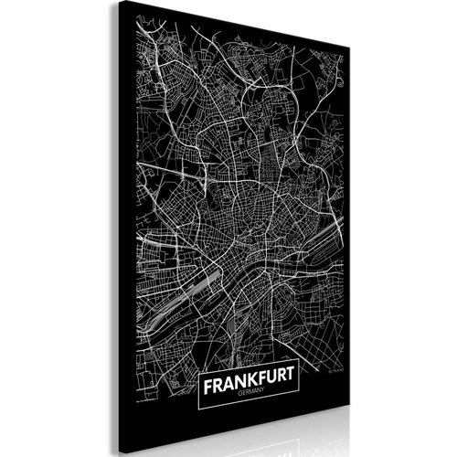  Slika - Dark Map of Frankfurt (1 Part) Vertical 60x90 Slike