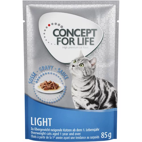 Concept for Life Ekonomično pakiranje: 24 x 85 g - Light Cats u umaku