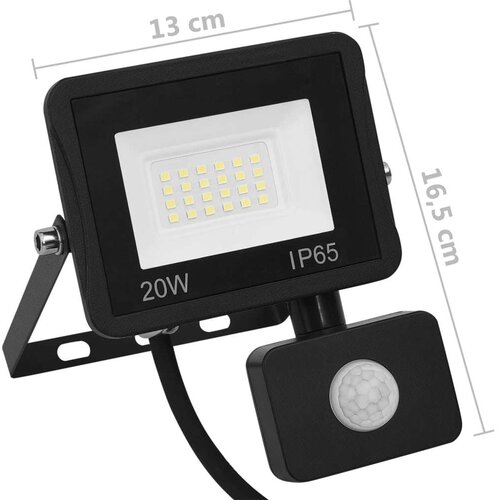 VidaXL LED reflektor s senzorjem 20 W toplo bel Slike