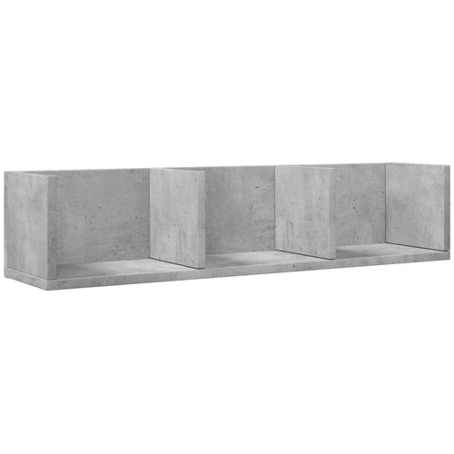  Zidni ormarići 2 kom boja siva betona 75x18x16,5 cm drveni Slike