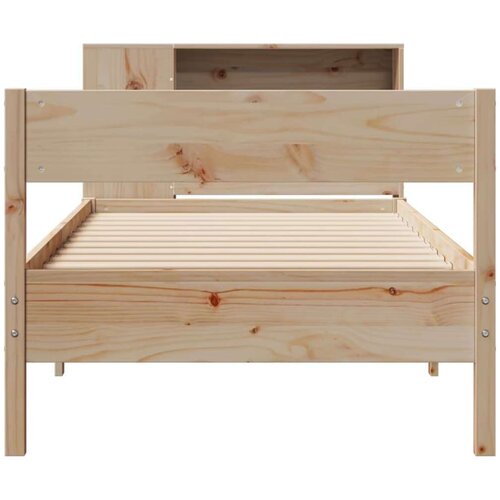  Krevet s regalom za knjige bez madraca 75x190 cm borovina Slike