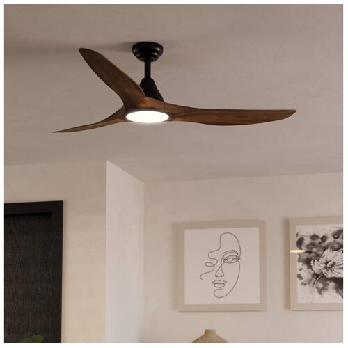 Eglo 35113 - LED plafonski ventilator PORTSEA LED/19W/230V, prečnika 132 cm, braon, sa daljinskim upravljačem Cene