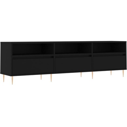 Maison Chic TV omarica - TV enota - Televizijska omarica črna 150x30x44,5 cm inženirski les, (21700314) Slike