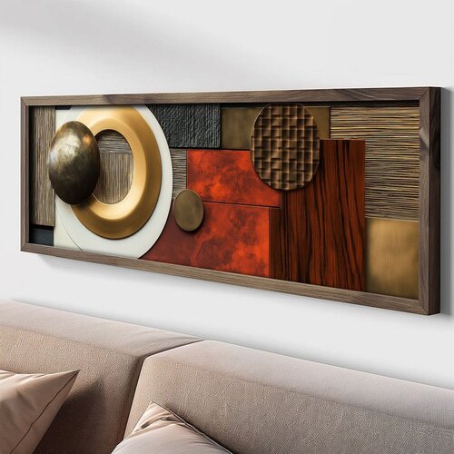 WALLXPERT LAC089-150 Multicolor Decorative Framed MDF Painting Cene