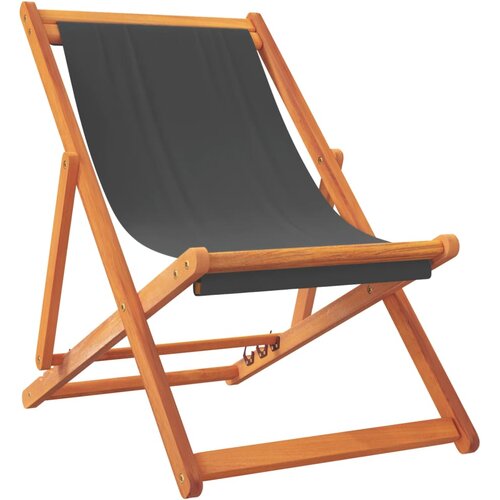  Sklopive stolice za plažu od tkanine 2 kom sive Slike