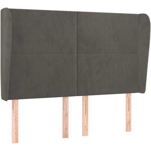 Maison Chic vzglavna omarica - nočna omarica - posteljna omarica z ušesi temno sivo 147x23x118/128 cm žamet, (21710834) Cene