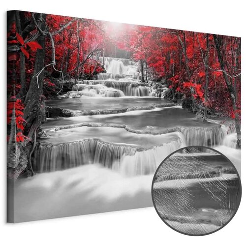  Slika - Cascade of Thoughts (1 Part) Wide Red 60x40 Premium Print Cijene