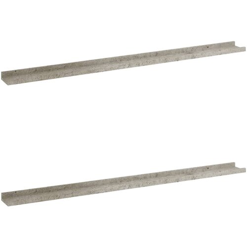 Maison Chic 2 kosi Stenske Police - Viseče police betonsko sive 115x9x3 cm, (21793572) Slike