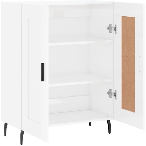  Komoda sjajna bijela 69,5x34x90 cm od konstruiranog drva Slike