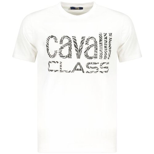 Cavalli Class Mu&scaron;ka Majica Kratkih Rukava Bijela Cijene