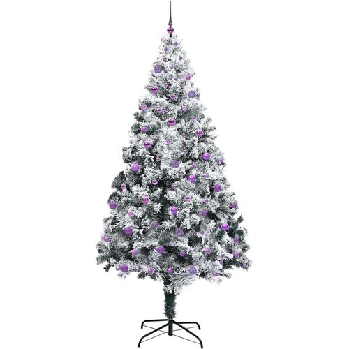 VidaXL Umjetno božićno drvce s 300 LED svjetlima Zelena 240 x 150 cm Slike