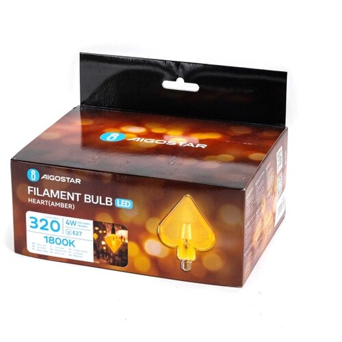 Aigostar led sijalica filament E27/4W/230V 1800K u obliku srca Slike