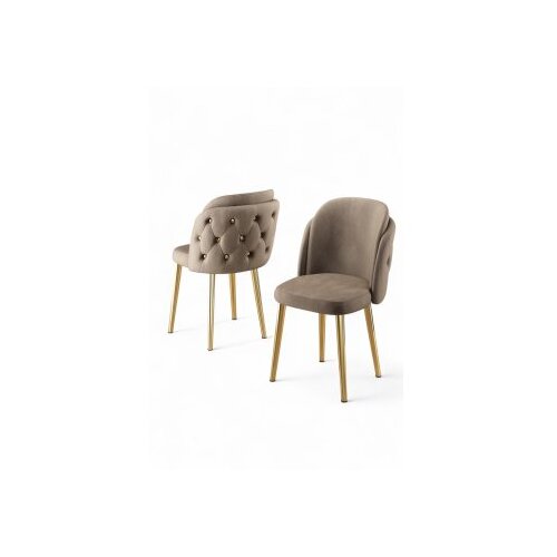 Hanah home set stolica (6 komada) axle cappuccino gold Cene