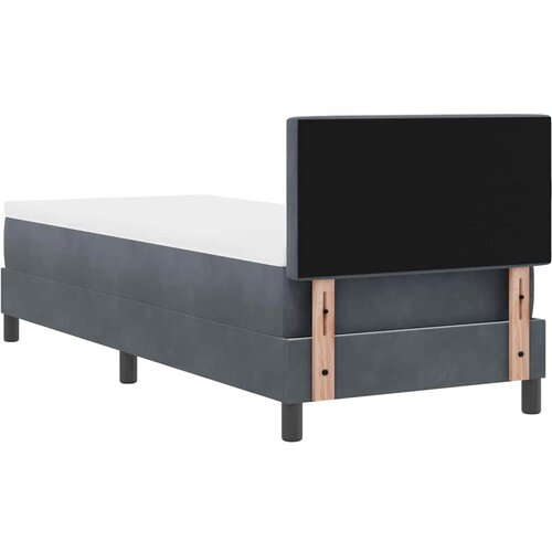  LED Box Spring Krevet s madracem Tamno siva 80 x 200 cm Bar&amp;scaron;un Slike