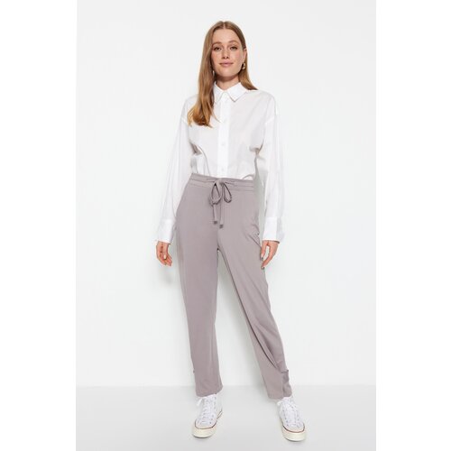 Trendyol Sweatpants - Gray - Carrot pants Slike