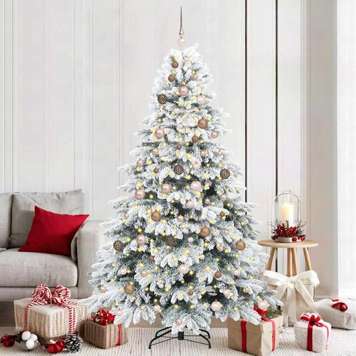 vidaXL Umestno božično drevo med 300 LED Zelena 210 cm PE in PVC Cene
