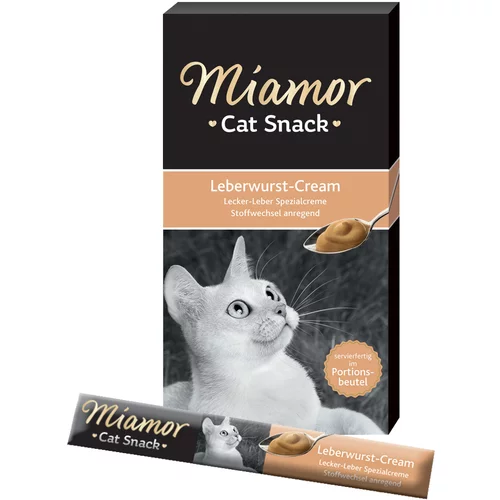 Miamor Cat Snack kremna jetrna klobasa - 6 x 15 g