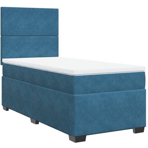 Maison Chic Box spring postelja - Vzmetna postelja z vzmetnico modra 90x190 cm žamet SL23706, (21879440) Cene