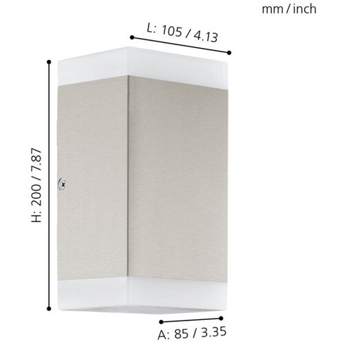 Eglo 75545 - LED spoljna zidna svetiljka CARPINERA 2xGU10/4,6W/230V IP44 Slike
