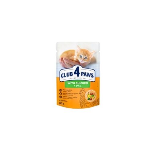 Normandise Club4Paws sos za mačke Kitten - Piletina 80g Cene