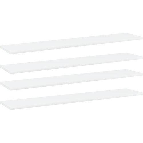 VidaXL Police za knjige 4 kom bijele 100 x 20 x 1 5 cm od iverice Slike
