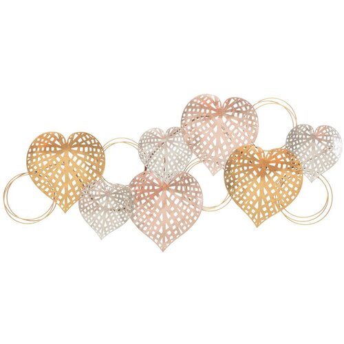 Mauro Ferretti Kovinska stenska dekoracija 91x40 cm Hearts – Cene