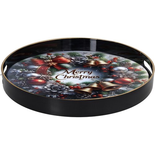 Tognana Dekorativni poslužavnik Party Time, Okrugli, 38 cm, Crni Slike