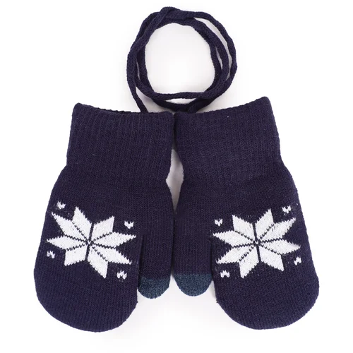 Yoclub Kids's Gloves RED-0020C-A41C Navy blue