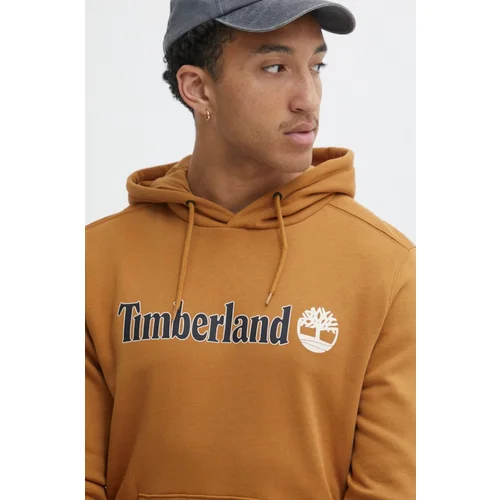 Timberland Pulover moški, rjava barva, s kapuco, TB0A5UKKP471