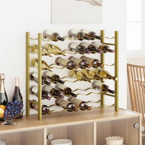  Stalak za vino za 36 boca zlatni metalni Cijene