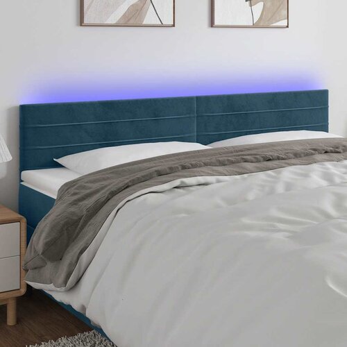  LED uzglavlje tamnoplavo 160x5x78/88 cm bar&scaron;unasto Cijene