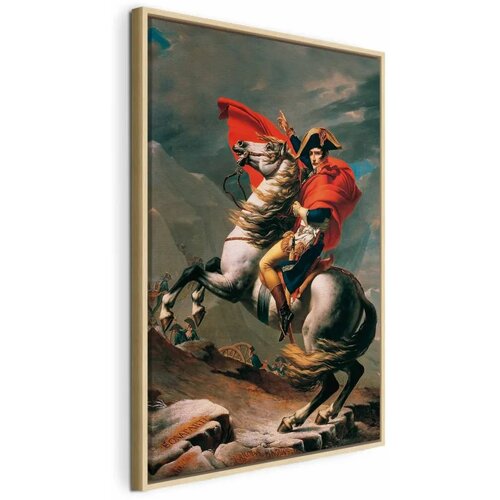  Slika - Jacques-Louis David – Napoleon Crossing the Alps 80x120 U prirodnom drvenom okviru Cene