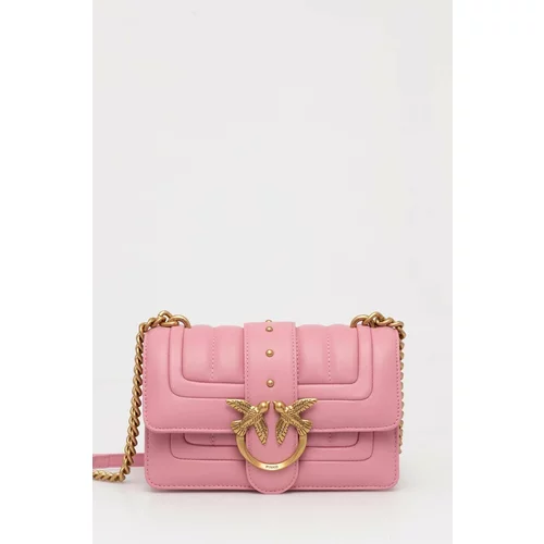 Pinko Usnjena torbica roza barva, 102824 A1F1
