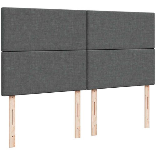VidaXL Otomanski krevet s madracem i LED tamnosivi 180x200cm tkanine Slike