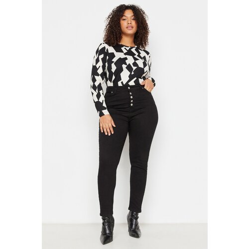 Trendyol Curve Plus Size Jeans - Black - Skinny Slike