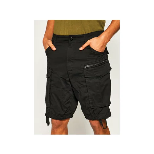G-star Raw Kratke hlače iz tkanine Rovic Zip D08566-5126-990 Črna Relaxed Fit