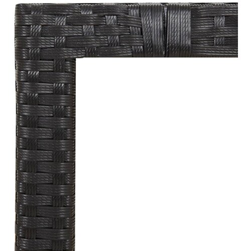  5-dijelni vrtni blagovaonski set s jastucima od poliratana crni Crna Dužina stola 150 cm Slike