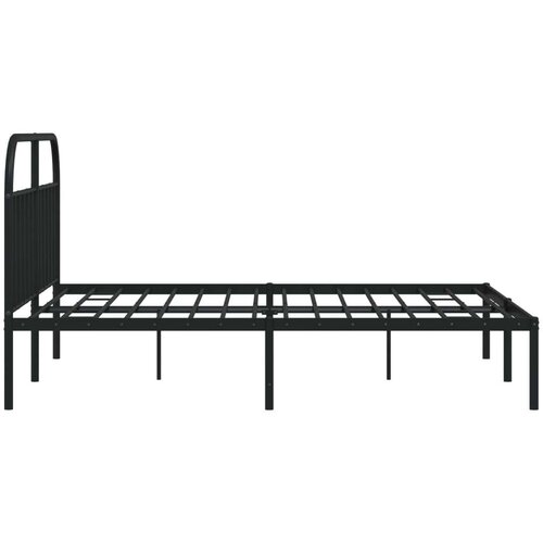 VidaXL Metalni okvir za krevet s uzglavljem crni 180x200 cm Slike