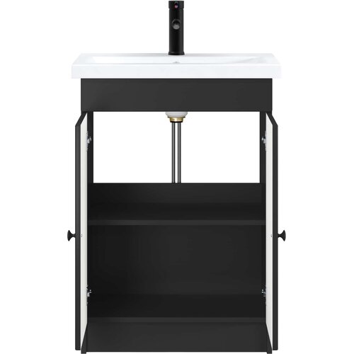  Set namje&amp;scaron;taja za kupaonicu Crna 78,5 x 37,5 x 81 cm Slike