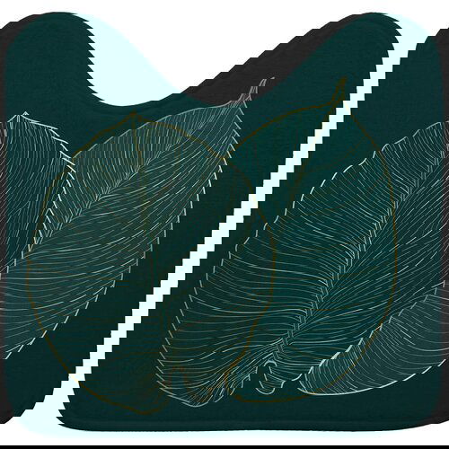 Douceur d intérieur Tamno zelena kupaonska prostirka za WC 45x45 cm Jade – Cijene